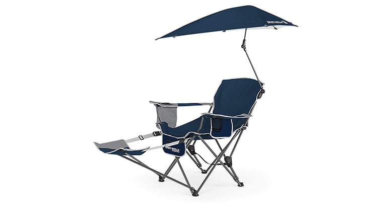Sport-Brella 3-Position Recliner Chair with Removable Umbrella and Footres