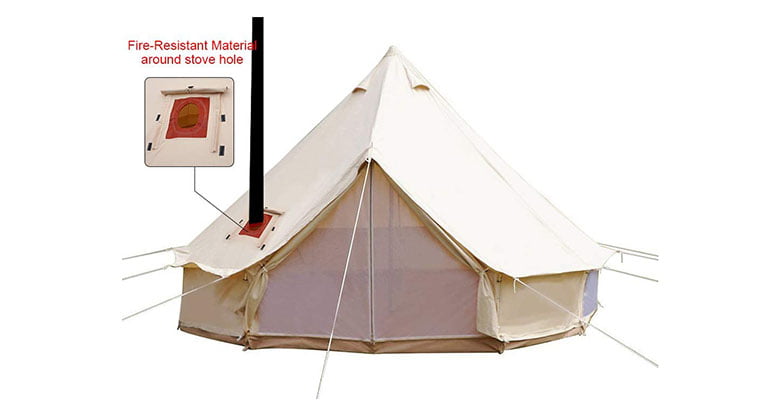 Playdo 4-Season Waterproof Tent with Stove Hole