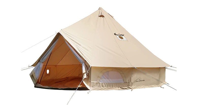 Danchel Outdoor Yurt Tent With 2 Stoves