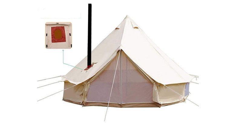 UNISTRENGH 4 Season Large Tent with Roof Stove