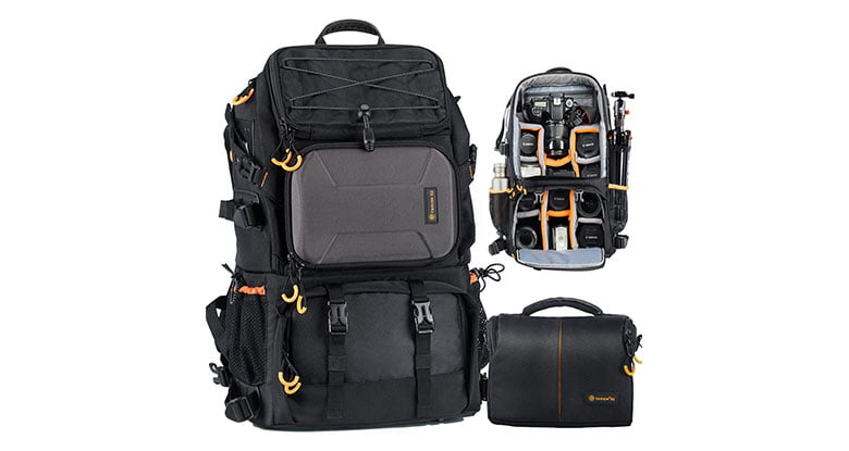 TARION Pro 2 Bags in 1 Camera Backpack